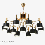 Lustre Led Doré Avec Lampes Contrastées Luminaire Chambre