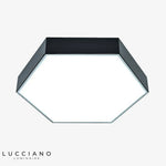 Lustre Led Hexagonal Noir Luminaire Chambre