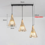 Lustre Led Moderne Abril Conique A - Doré 3 Lampes Luminaire Chambre