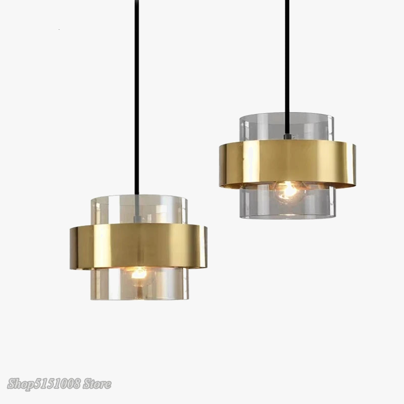 Skandinavisk minimalistisk LED-lysekrone, gennemsigtig