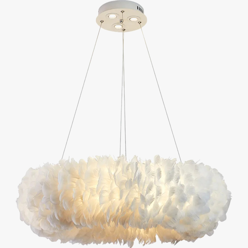 Nordisk LED lysekrone i skandinavisk fjerdesign