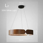 Lustre Led Rond En Bois Nordic L2 Luminaire Chambre