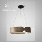 Lustre Led Rond En Bois Nordic S1 Luminaire Chambre