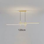 Lustre Led Sarno Minimaliste En Barre Doré - 120 Cm / Chaude Luminaire Doré