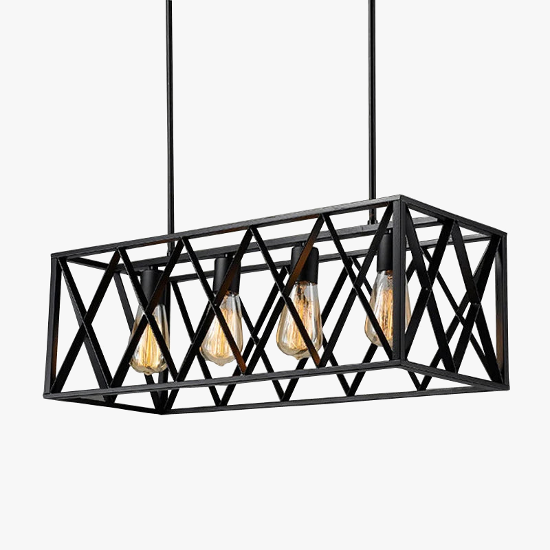 Vintage loftslampe i jern til bar, klub og restaurant i industriel stil