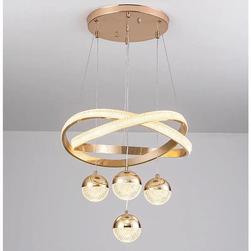 elegant, let, minimalistisk, moderne lysekrone med tre pærer