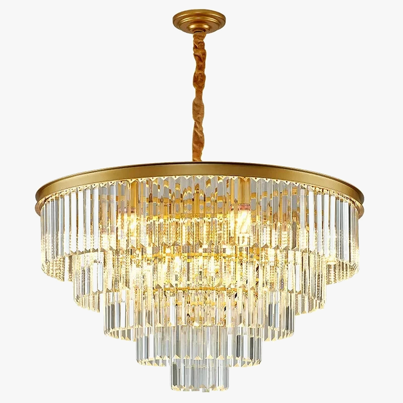 Moderne lysekrone i krystal, elegant