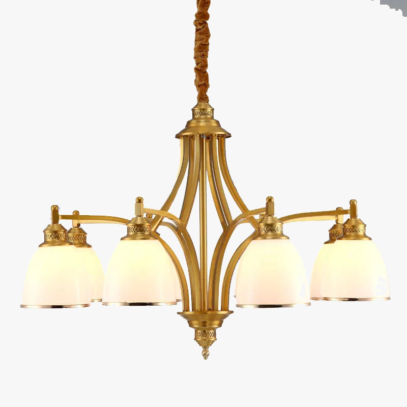 Elegant, moderne kobberlysekrone