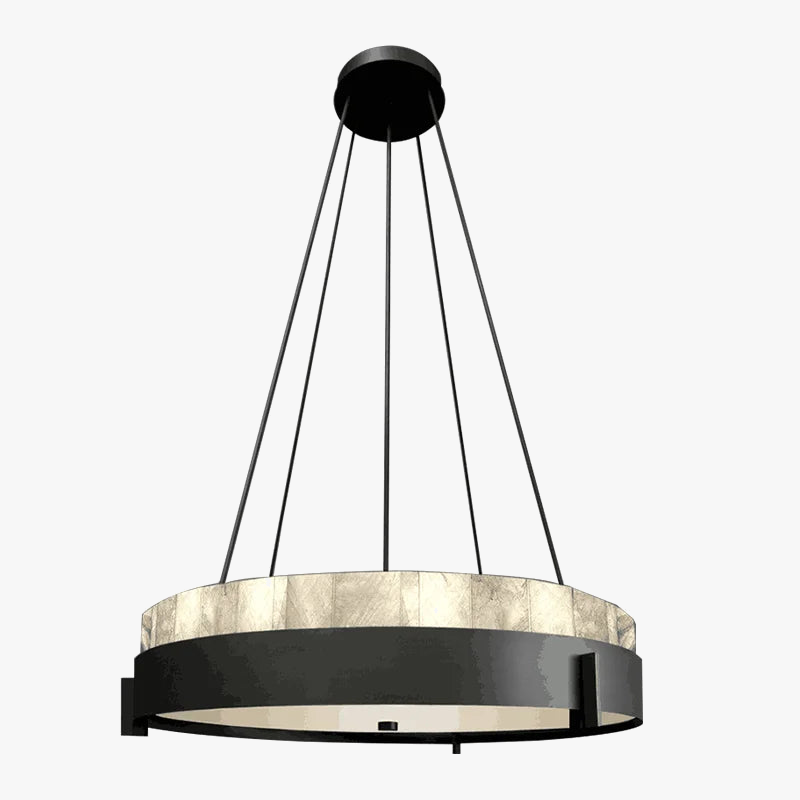 Moderne, elegant LED-lysekrone med kunstnerisk design.