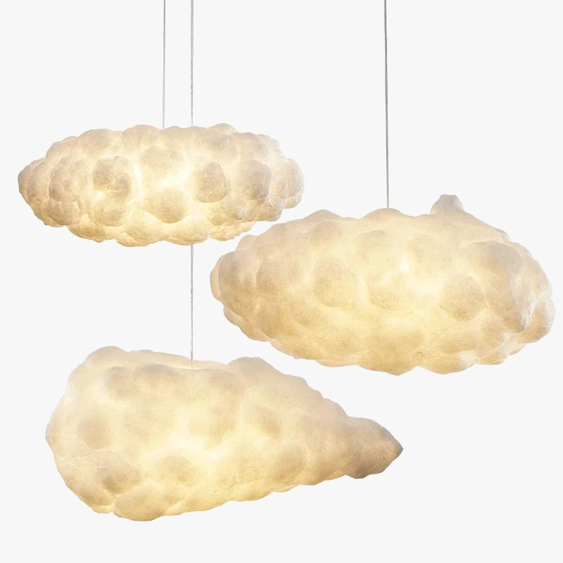 moderne LED-pendel i svævende skyform til restaurant