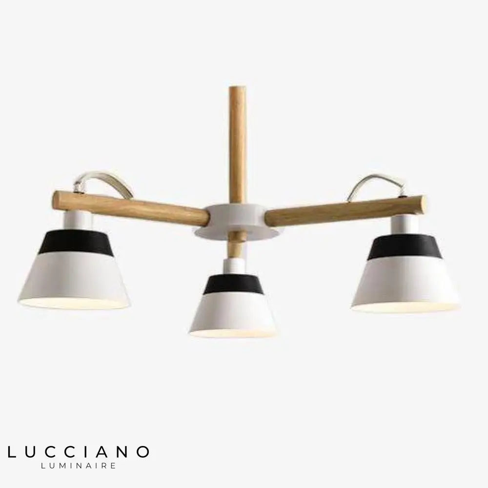 Lustre Nordic En Bois Led Luminaire Chambre