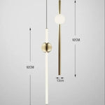 Lustre Orion En Tubes Led Dorés Luminaire Chambre