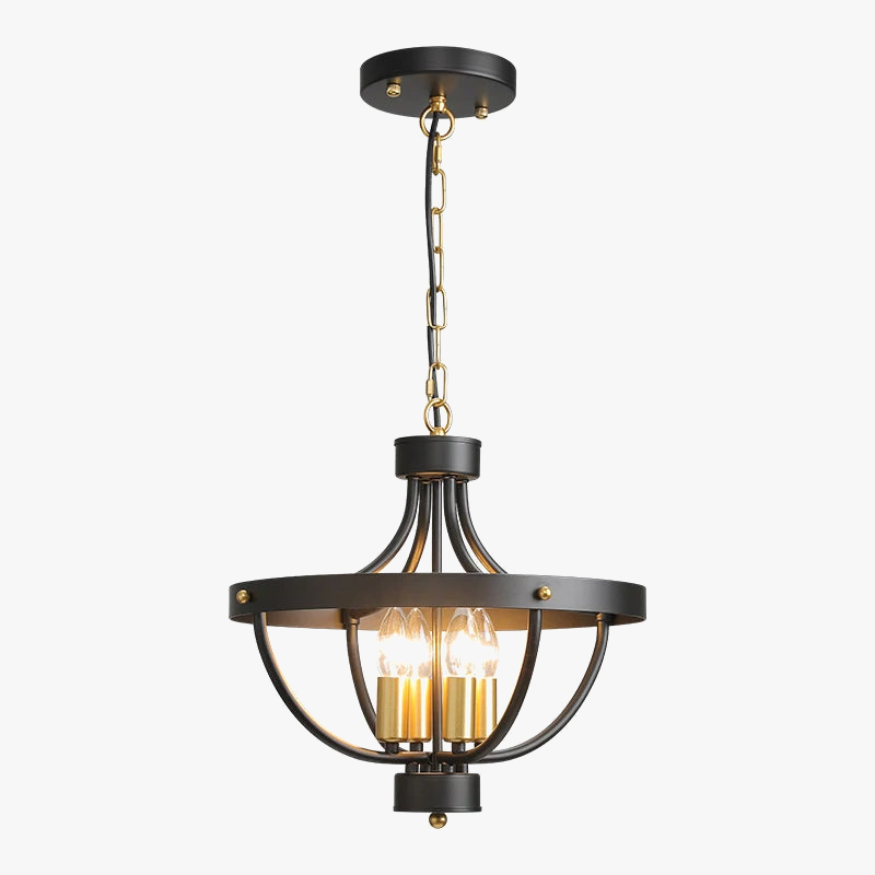 Elegant amerikansk industriel vintage lysekrone