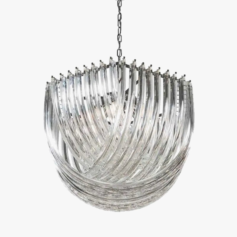 Elegant lysekrone i glas