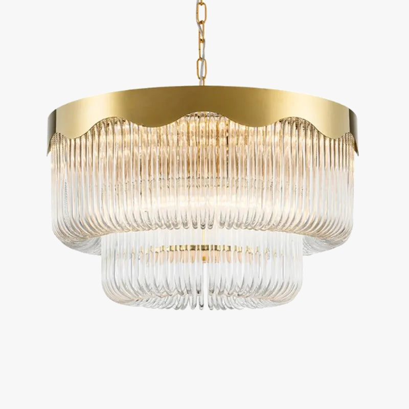 elegant design lysekrone i moderne krystalglas