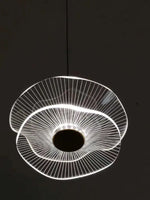 Lustre Villa Moderne Minimaliste Luxe créatif tournant escalier long