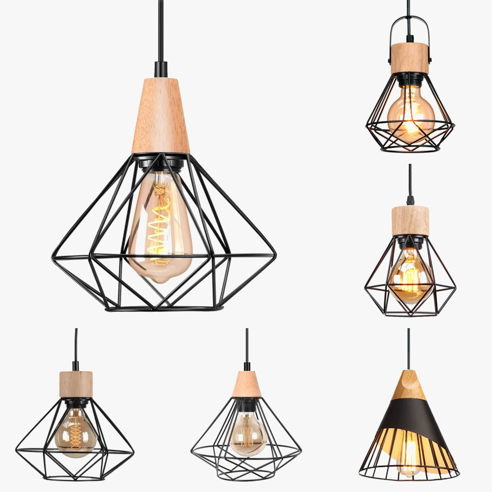 Vintage industriel loftlampe i burmetal