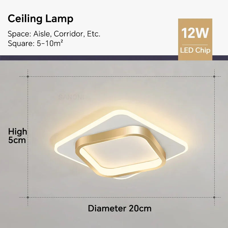 Elegant LED-loftlampe i moderne design