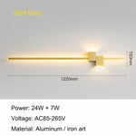 Moderne Minimaliste Luminaire Design Élégant Mural Or 24W / Blanc Froid (5 500-7 000 K).