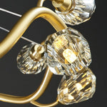 New Luxury Glossy Crystal Ceiling Chandelier Forhall Guest Restaurant Kitchen Yellow G9 Bulb