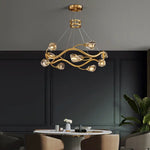 New Luxury Glossy Crystal Ceiling Chandelier Forhall Guest Restaurant Kitchen Yellow G9 Bulb