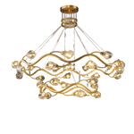 New Luxury Glossy Crystal Ceiling Chandelier Forhall Guest Restaurant Kitchen Yellow G9 Bulb