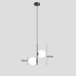 Nordic Glass Ball Led Pendant Lights Brass Black Bedroom Hanging Lamp Modern Living Room Dining