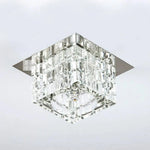 Plafonnier Cristal Cubique Chrome Luminaire Chambre