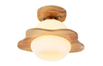 Plafonnier En Bois Fleurs 1 Lampe Luminaire Chambre