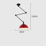 Plafonnier Led Articulé Macaron Coloré Rouge Luminaire Chambre