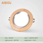 Plafonnier Led Bois Aibiou Large - Lumière Froide Luminaire Chambre