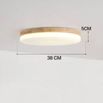 Plafonnier Led Bois Moderne Design B - 38Cm / Chaude Luminaire Chambre
