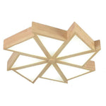 Plafonnier Led Bois Triangles Géométriques Luminaire Chambre