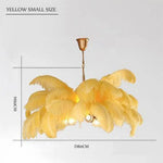 Plafonnier Led Carnaval À Plumes Colorées Jaune / S Luminaire Chambre