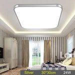 Plafonnier Led Carré Chromé Arrondi Luminaire Chambre
