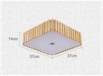 Plafonnier Led Carré En Bois Arrondi Luminaire Chambre