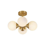 Plafonnier Led Doré Boules En Verre Luminaire Chambre