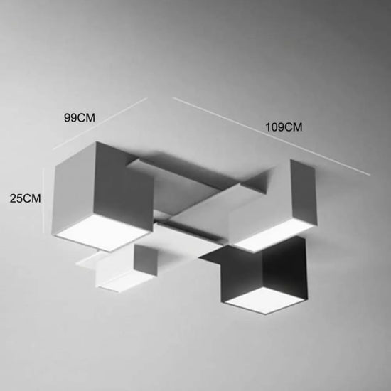 Plafonnier Led Géométrique Moderne Bicolore D Luminaire Chambre