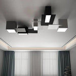 Plafonnier Led Géométrique Moderne Bicolore Luminaire Chambre