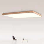 Plafonnier Led Rectangle Bois Arrondi Luminaire Chambre