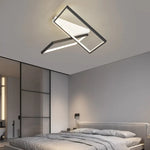Plafonnier Led Rectangulaire Tary Design Noir - 40 X 37 Cm Luminaire Chambre