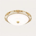 Plafonnier Led Rond Acrylique Doré Doré Luminaire Chambre