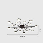 Plafonnier Led Soleil Multironds 16 / Noir Froide Luminaire Chambre