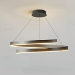 Plafonnier Led Suspendu En Spirale Au Design Moderne | Luminnaire Lucciano Noir / A: 50 Cm