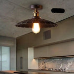 Plafonnier Rétro Métal Noir Doré Noir / B - 25Cm Luminaire Chambre