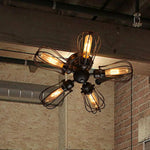 Plafonnier Rustique À Cages Métalliques Luminaire Chambre
