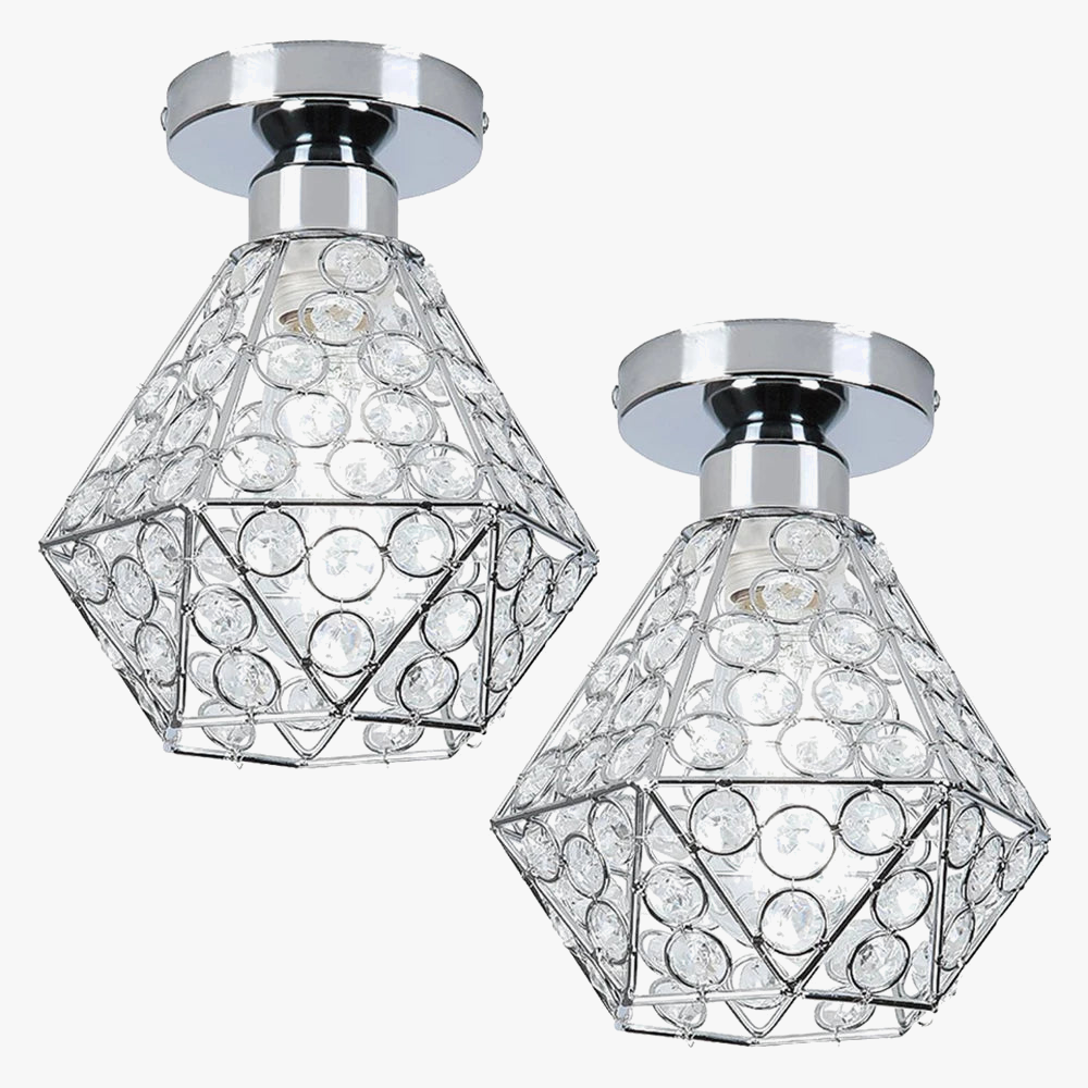 Elegante, moderne krystalloftlamper