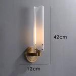 Postmodern Art Lumineux Design Élégant Cuivré 1 Lumière Applique Murale Chambre