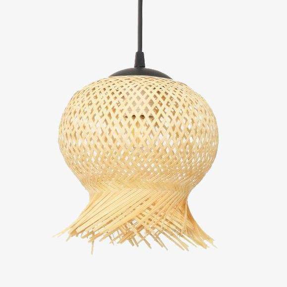 Kreativ LED-rottinglampe med afrundede former