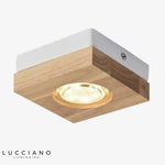 Spot Led Bois Carré Botimi Luminaire Cuivre